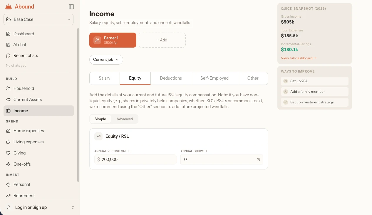 Equity — Simple view