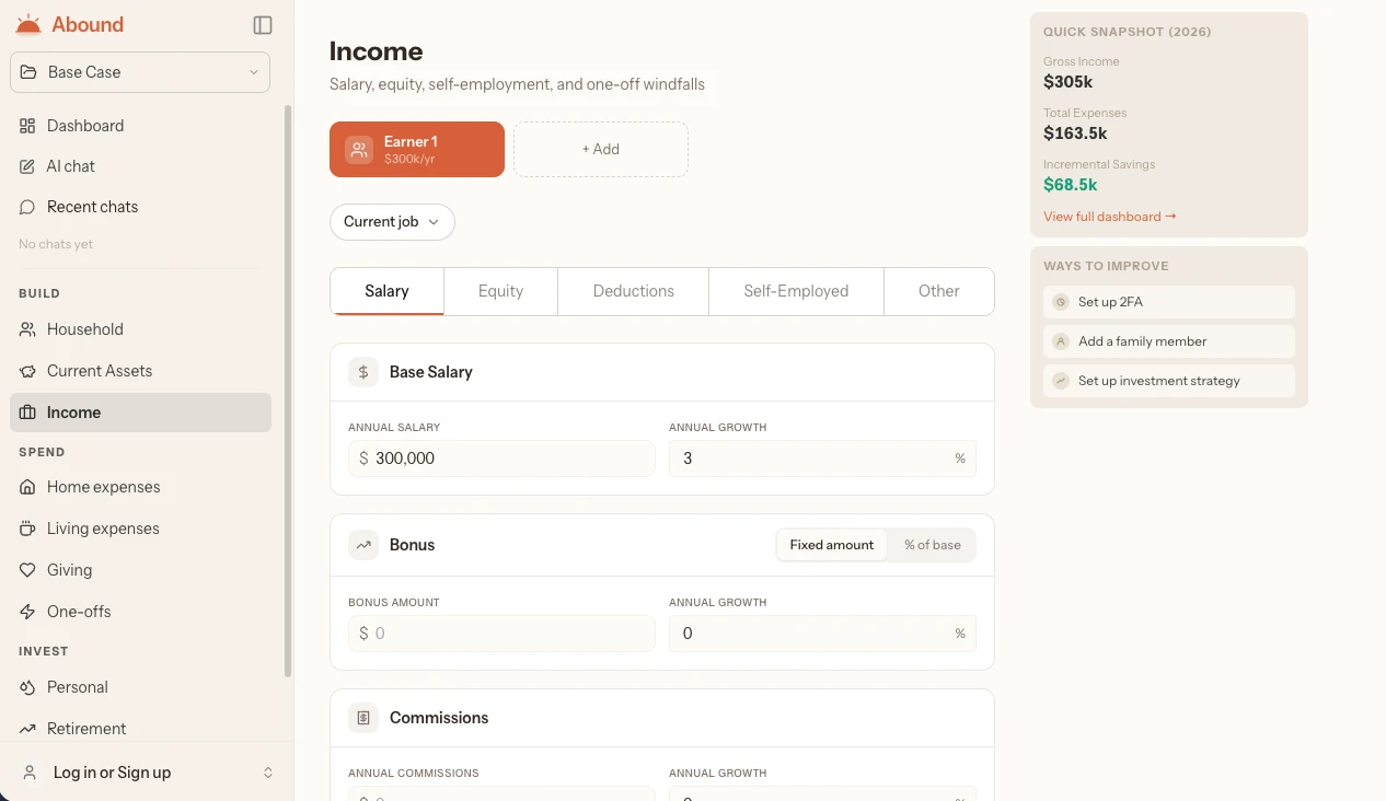 Income — Simple view